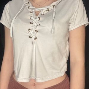 White crop top